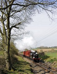32678 with a recreated 1950s goods train. 11-4-10 © Brian Stephenson